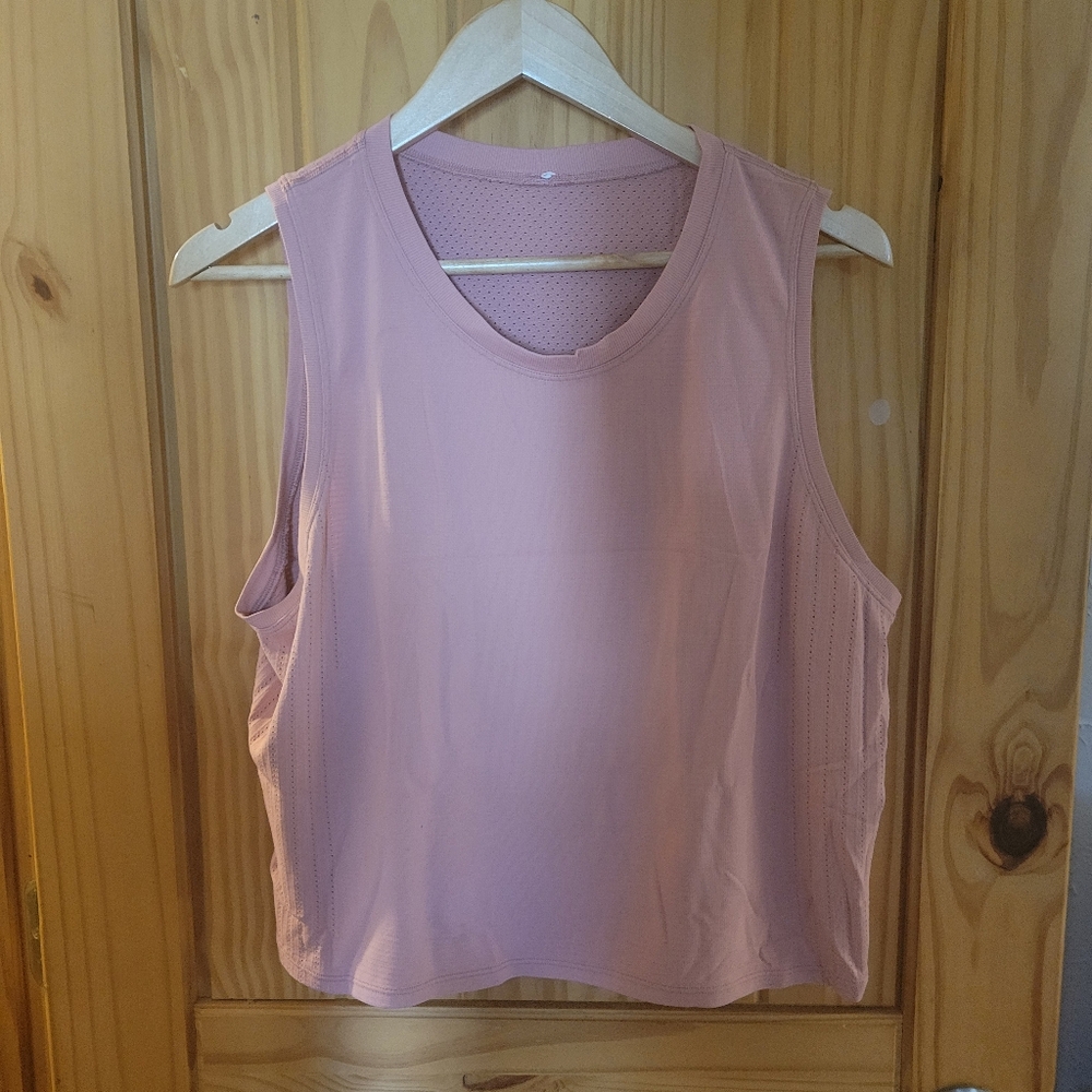 Lululemon "Train To Be" Tank in Rose (pink), Size 10
